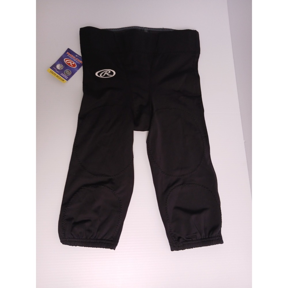 Rawlings Youth Football Pants Black YFP147 Pro Dri Padded Medium NWT